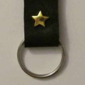 Strap Leather Keychain with Star Accent 31124